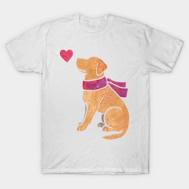 Watercolour Labrador T-Shirt by animalartbyjess